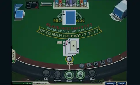21 Blackjack layout