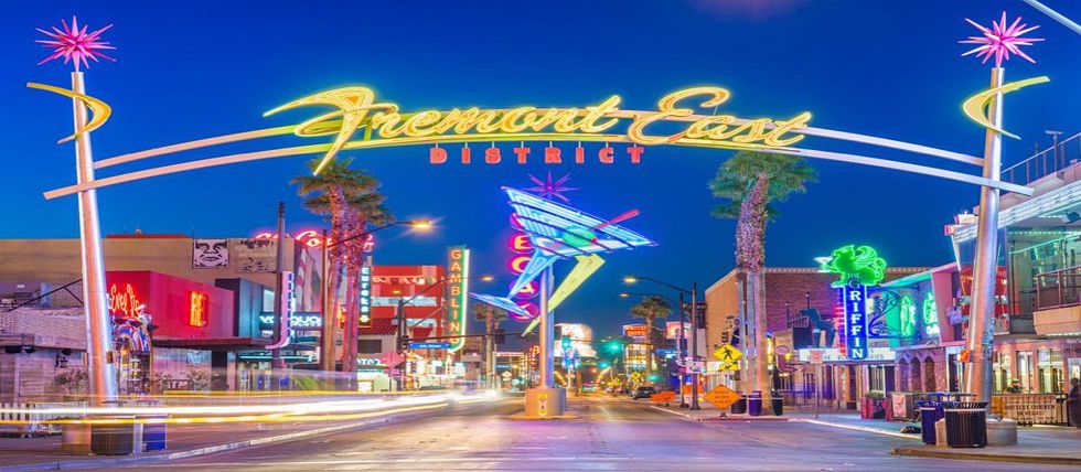 The entrance to Fremont East in Las Vegas