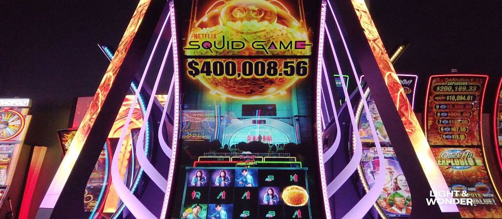 A screenshot of the new Squid Game slot machine