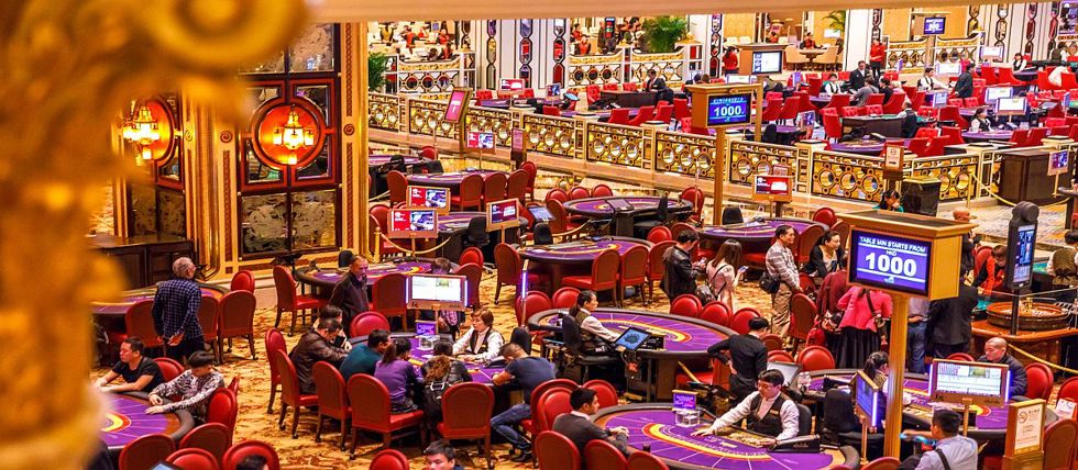 A gaming floor in a Macau casino