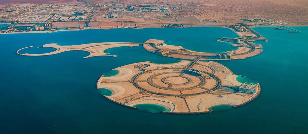 A manmade island in Ras Al Khaimah, UAE