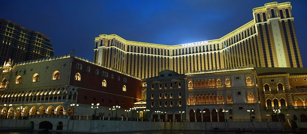 The Venetian casino resort in Macau at night