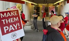 Las Vegas hotel workers on strike. Vegas culinary union reaches deal with Virgin.